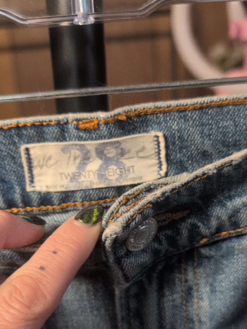 We The Free Heart Of Gold Patchwork Jeans EUC - Picture 3 of 4
